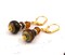 Petite Brown and Gold Color Dangle Earrings, Festive Fall Earrings, Lampwork Jewelry product 3